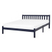 BELIANI postel FLORAC 180 × 200 cm, dřevěná, tmavě modrá