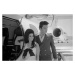 Fotografie Elvis and Priscilla Presley Posing near Airplane, Bettmann, 40 × 26.7 cm