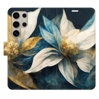 iSaprio flip pouzdro Gold Flowers pro Samsung Galaxy S24 Ultra