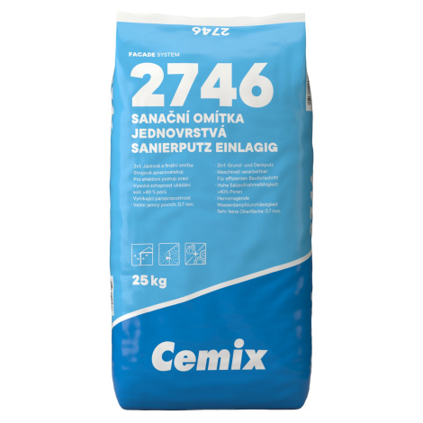 Omítka sanační jednovrstvá Cemix 2746 25 kg