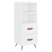 vidaXL Skříň highboard bílá s vysokým leskem 34,5x34x180 cm kompozit