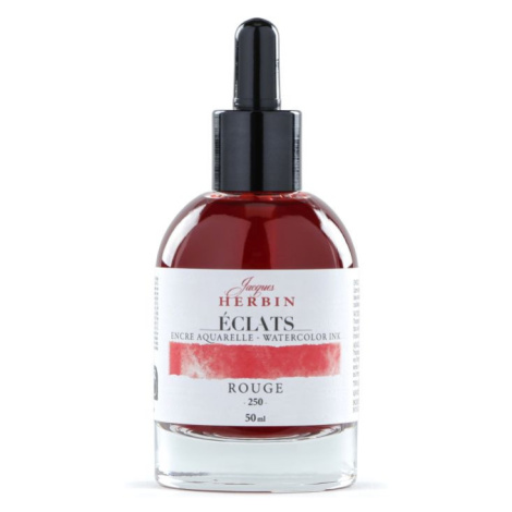 Jacques Herbin akvarelový inkoust (50ml) červená