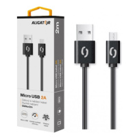 Datový a nabíjecí kabel ALIGATOR 2A micro USB 2m, black