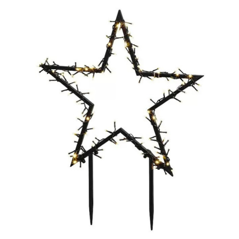 German Vánoční LED hvězda / 150 LED / teplá bílá / 73 cm / venkovní i vnitřní / černá Varianta: 