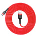 Baseus Cafule extra odolný nylonem opletený kabel USB / Micro USB QC3.0 1,5A 2m red