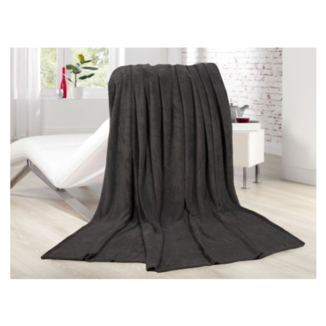 Fleecová deka Lara 220x240 cm, antracitová Asko