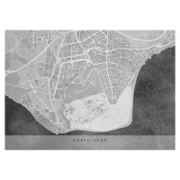 Mapa Gray vintage map of Maspalomas, Blursbyai, (40 x 30 cm)