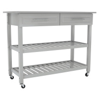 Servírovací vozík, světle šedá, MEDINA P4, poškozené zboží