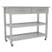 Servírovací vozík, světle šedá, MEDINA P4, poškozené zboží