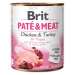 Výhodné balení Brit Paté & Meat Puppy 24 x 800 g - kuřecí & krocaní