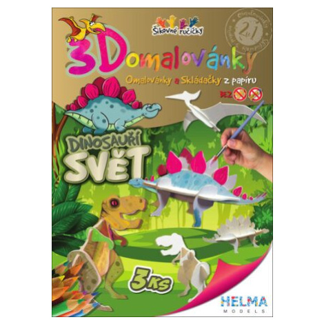 3D omalovánky Dinosauří svět HELMA MODELS