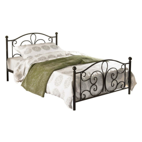 Kovová postel Beatrix 120x200, černá, bez matrace