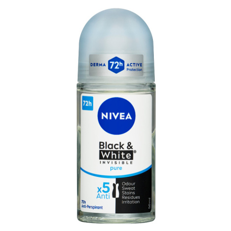 Nivea Black & White Invisible Pure Kuličkový antiperspirant 50ml