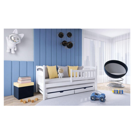 Dětská postel s přistýlkou GRETA 80x160, bílá