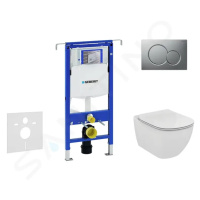 GEBERIT Duofix Modul pro závěsné WC s tlačítkem Sigma01, matný chrom + Ideal Standard Tesi WC a 