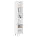 vidaXL Skříň highboard bílá s vysokým leskem 34,5x32,5x180 cm kompozit