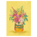 Ilustrace Flowers In a vintage Honey Can, Raissa Oltmanns, (30 x 40 cm)