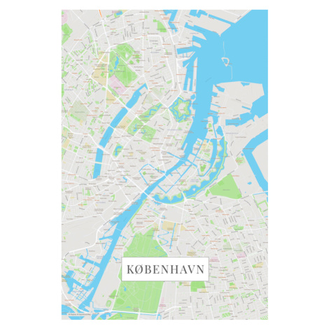 Mapa København color, (26.7 x 40 cm)