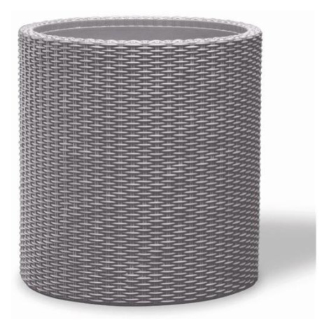 Květináč KETER Cylinder M Silver Grey