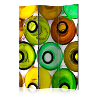 Paraván Bottles (background) Dekorhome 225x172 cm (5-dílný)