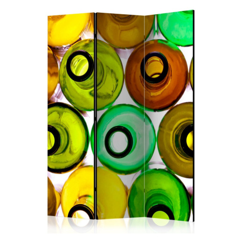 Paraván Bottles (background) Dekorhome 225x172 cm (5-dílný)