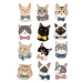 Ilustrace Cats In Bow Tie, Hanna Melin, (30 x 40 cm)