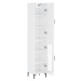 vidaXL Skříň highboard bílá s vysokým leskem 34,5x34x180 cm kompozit