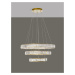NOVA LUCE závěsné svítidlo AURELIA zlatý kov a křišťál LED 92W 230V 3500K IP20 stmívatelné 93330