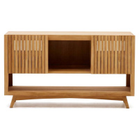 Nízká skříňka pod umyvadlo z teakového dřeva v přírodní barvě 140x80 cm Kuveni – Kave Home