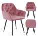HOMEDE Designová židle Argento pudrově růžová