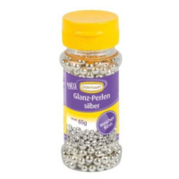 Cukrové perly na zdobení stříbrné 70g - Gunthart