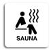 Accept Piktogram "sauna III" (80 × 80 mm) (bílá tabulka - černý tisk bez rámečku)