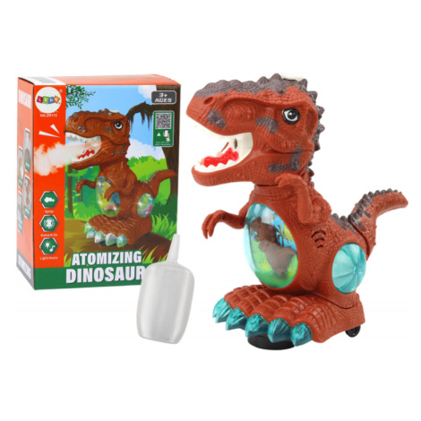 Dinosaurus chrlí páru se světlem a zvukem červený