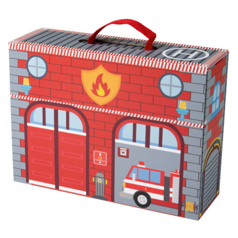Playtive Kartonový kufřík na hraní (hasičská stanice)