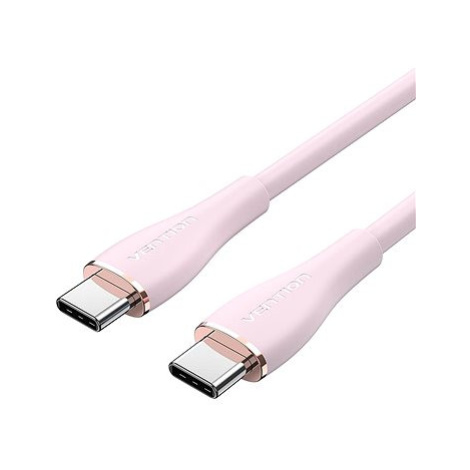 Vention USB-C 2.0 Silicone Durable 5A Cable 1.5M Light Pink Silicone Type