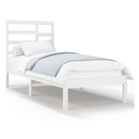 Rám postele bílý masivní dřevo 90 × 200 cm, 3105781