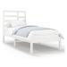 Rám postele bílý masivní dřevo 90 × 200 cm, 3105781