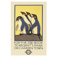 Obrazová reprodukce Vintage London Zoo Poster (Featuring Penguins), 26.7 × 40 cm