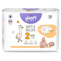 Happy Soft&Delicate 2 dětské pleny 3-6kg 38ks