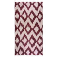 Vínovo-bílý pratelný koberec 50x80 cm – Vitaus