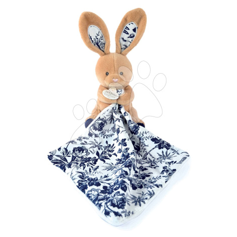 Plyšový zajíček na mazlení Bunny Navy Boh'aime Doudou et Compagnie modrý 12 cm v dárkovém balení