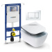 Geberit - Set Duofix speciál (modul, Sigma 30 bílá/chrom, Traficc klozet + sedátko) C3H