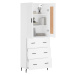 vidaXL Skříň highboard bílá 69,5 x 34 x 180 cm kompozitní dřevo