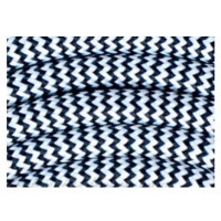 Textilní kabel H03VV-F 2x0,75 5m zigzag černo-bílá 24 (CYSY 2Dx0,75)