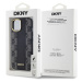 Zadní kryt DKNY PU Leather Checkered Pattern MagSafe pro Apple iPhone 15, černá