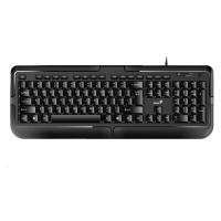 GENIUS klávesnice KB-118, drátová, PS/2, CZ+SK layout, černá
