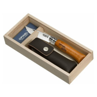 Opinel Wooden Gift Box N°08 Carbon + Sheath Turistický nůž