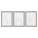Sada 3 nástěnných obrazů v rámu Surdic Body Studies, 30 x 40 cm