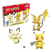 Mattel Pokémon Mega Construx Postav a vystav si Pikachu a jeho vývojové trio