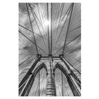 Umělecká fotografie NEW YORK CITY Brooklyn Bridge in Detail, Melanie Viola, (26.7 x 40 cm)
